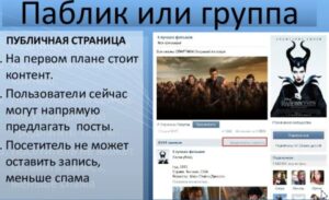 Отличие сообщества от группы ВКонтакте